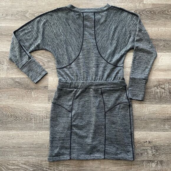 Athleta Give It Your All Sweater Dress Marled Charcoal Grey - Size: Small - Picture 9 of 12